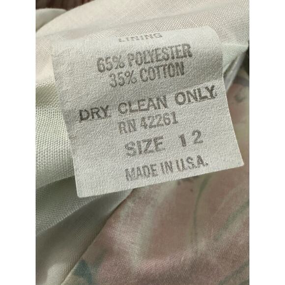 S.G. GILBERT Vintage 80s 90s Pastel Chintz Floral Strapless Bow Prom Dress - Picture 7 of 7